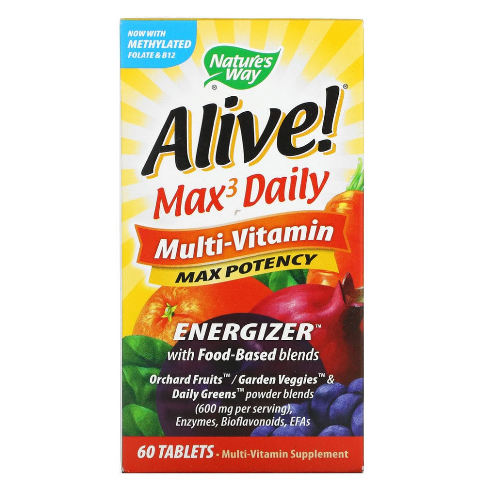  Nature's Way, Alive! Max3 Daily, , 60   IHerb ()