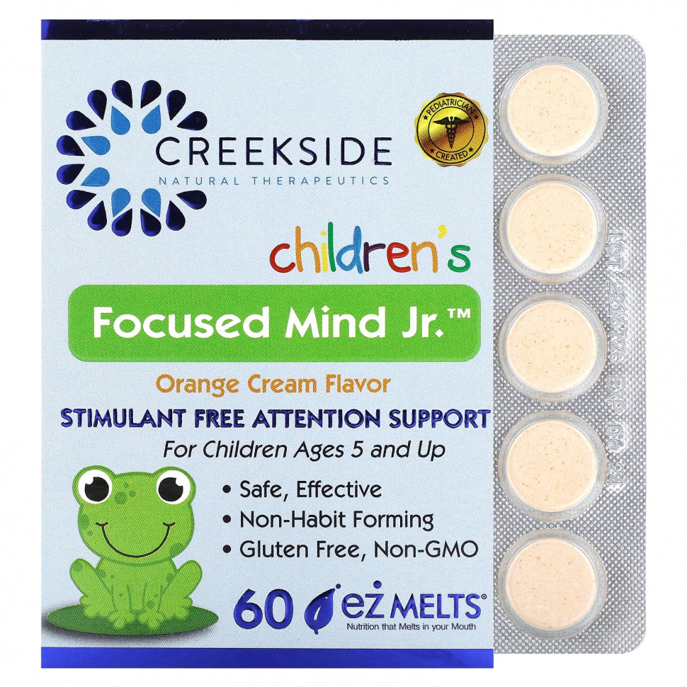   Creekside Natural Therapeutics, Children's Focused Mind Jr,  , 60  EZ-Melt   -     , -,   