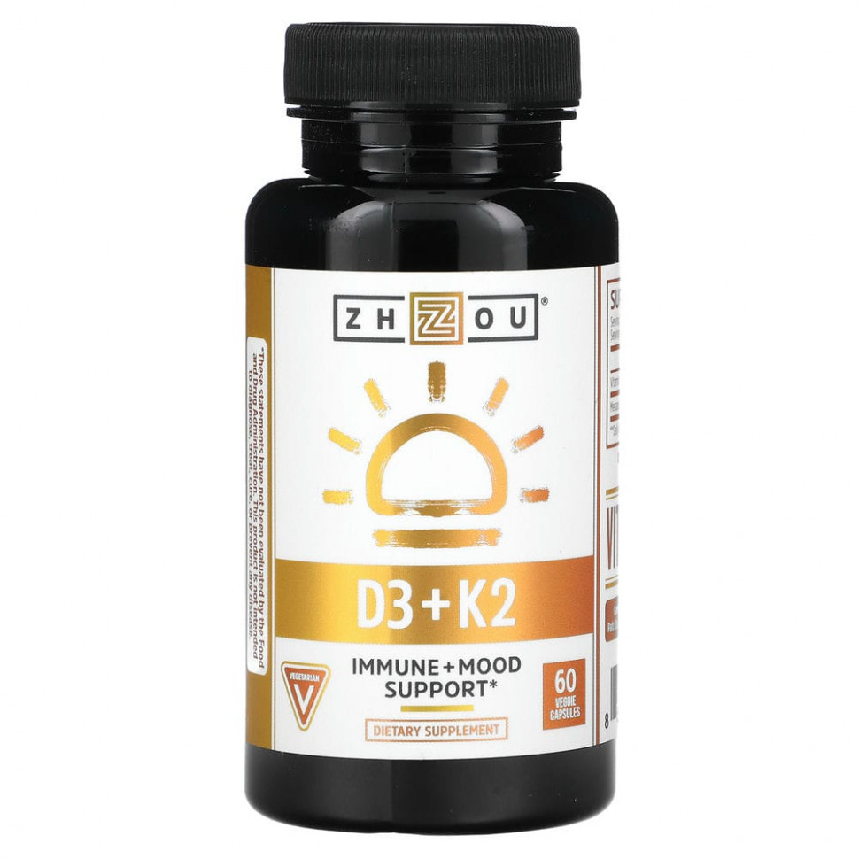  Zhou Nutrition, K2 + D3,  2--1, 60    IHerb ()
