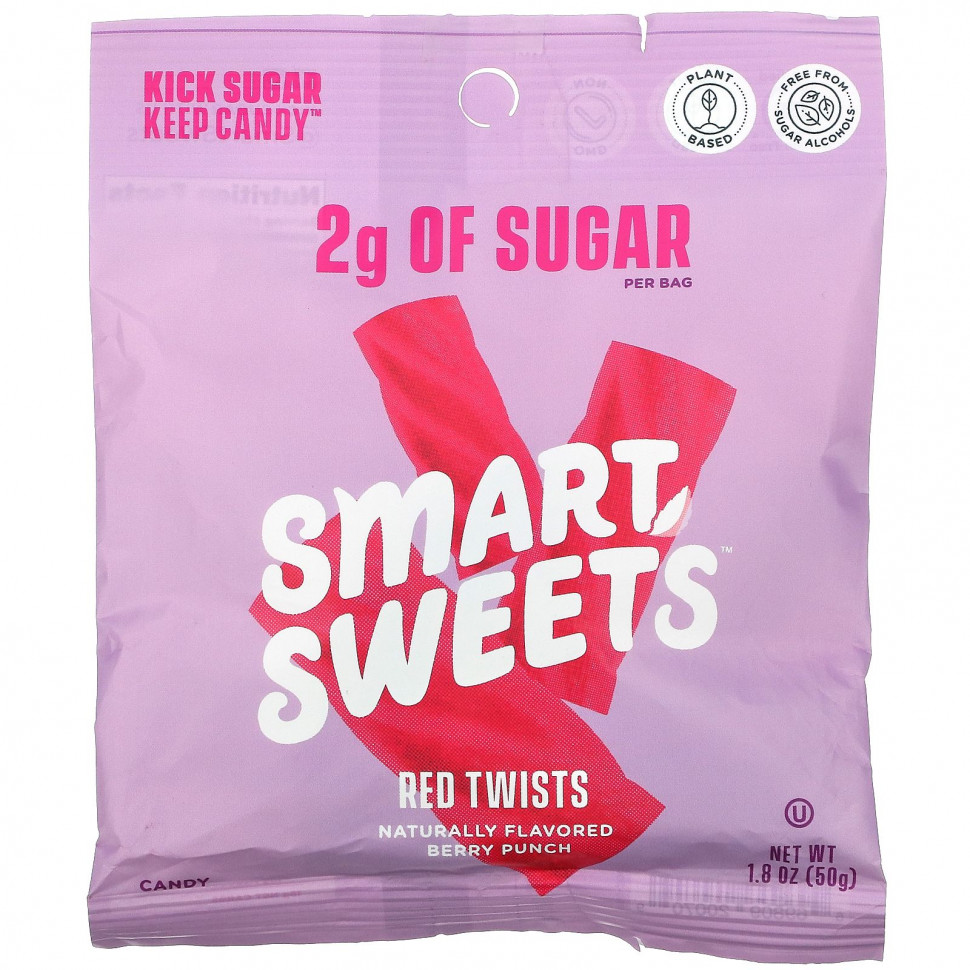   SmartSweets, Red Twists,  , 50  (1,8 )   -     , -  