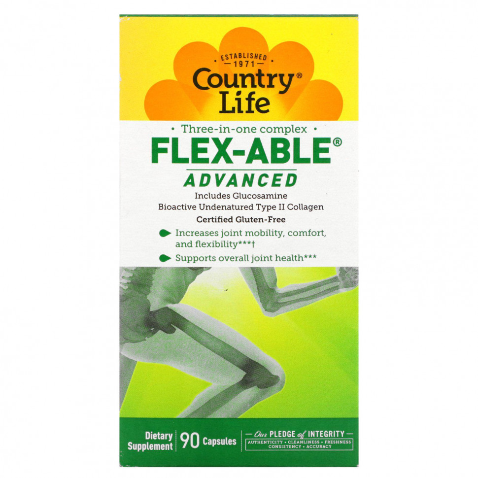  Country Life, Flex-Able Advanced,      , 90   IHerb ()