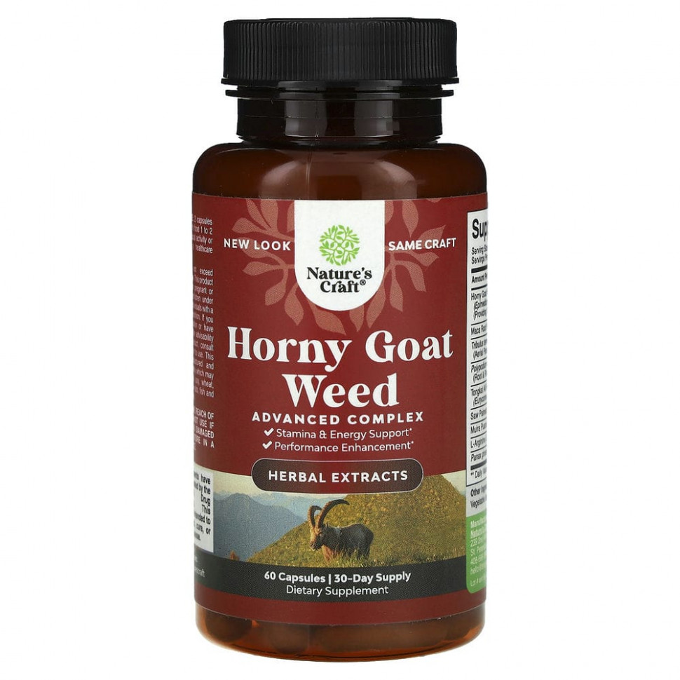   Natures Craft, Horny Goat Weed, 500 , 60    -     , -  