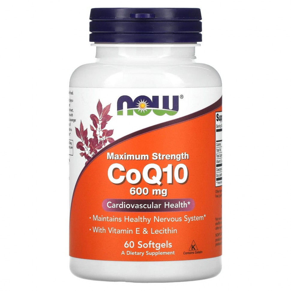   NOW Foods,  Q10   E  ,  , 600 , 60    -     , -,   