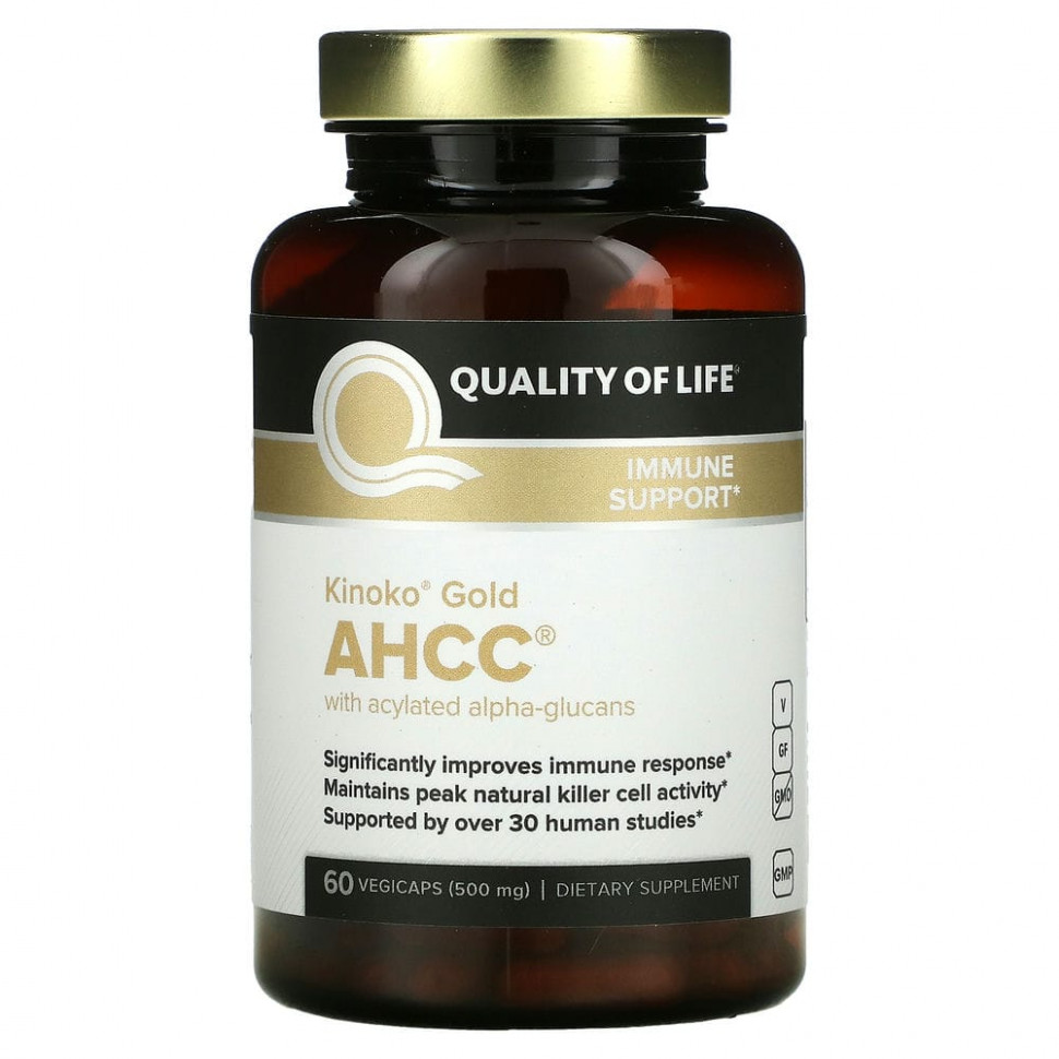   Quality of Life Labs, Kinoko Gold AHCC   -, 60     -     , -,   