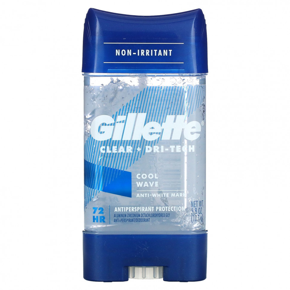   Gillette, Clear + Dri-Tech,   , Cool Wave, 107  (3,8 )   -     , -  