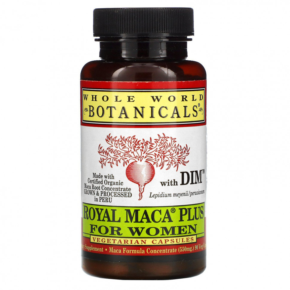   Whole World Botanicals, Royal Maca Plus For Women,    , 550 , 90     -     , -,   