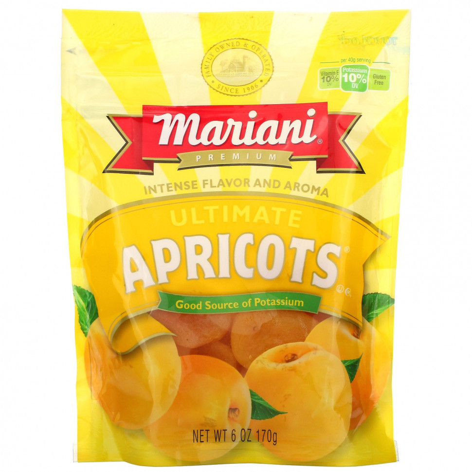   Mariani Dried Fruit, Premium, Ultimate Apricots, 6 oz ( 170 g)   -     , -  