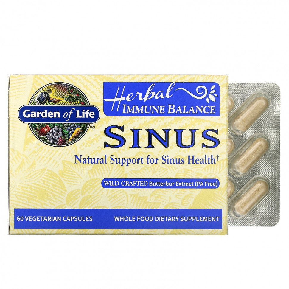   Garden of Life, Herbal Immune Balance, Sinus, 60     -     , -  