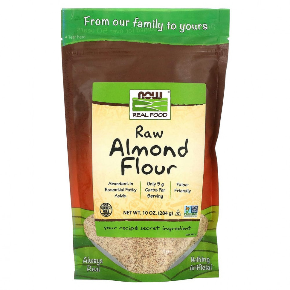   NOW Foods, Real Food, Raw Almond Flour, 10  (284 )   -     , -  