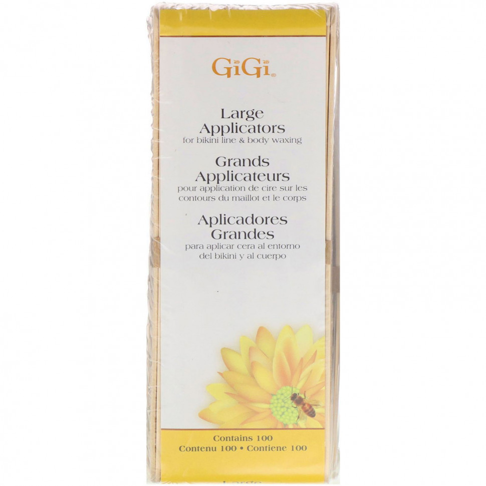   Gigi Spa, Large Applicators for Bikini Line & Body Waxing, 100 Applicators   -     , -  