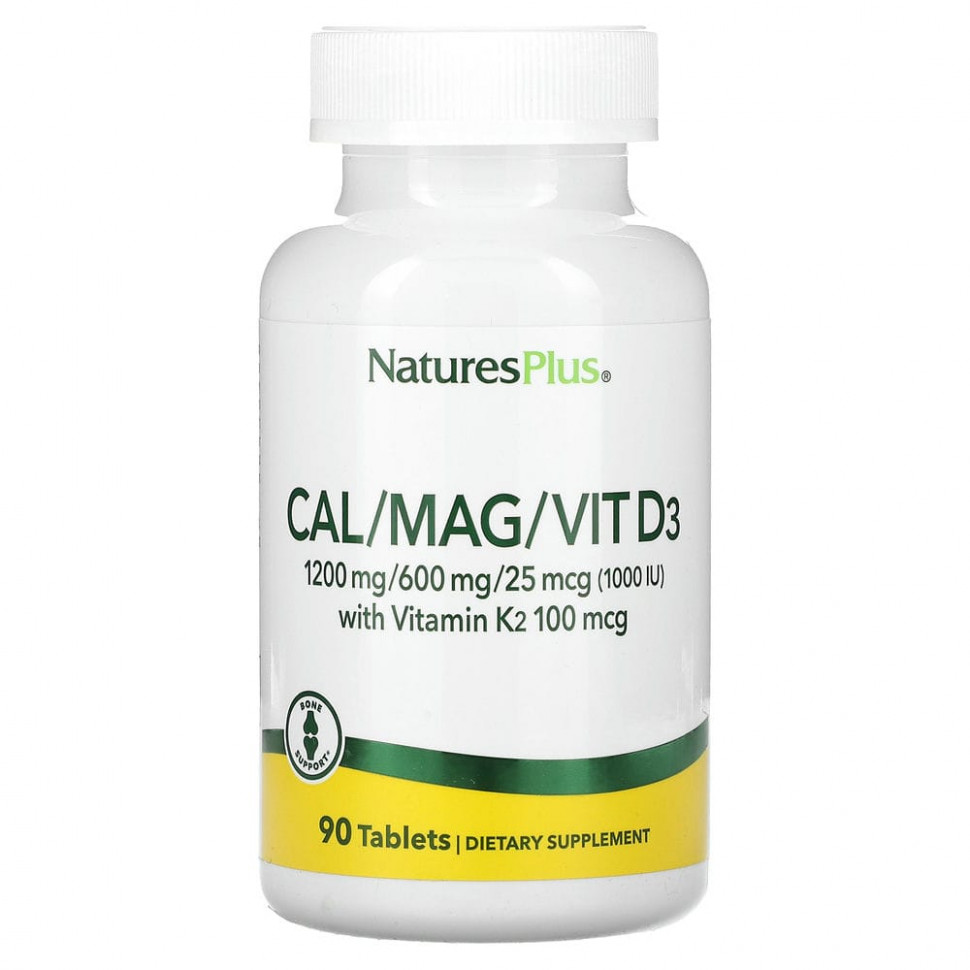   NaturesPlus, Cal / Mag / Vit D3   K2`` 90    -     , -,   