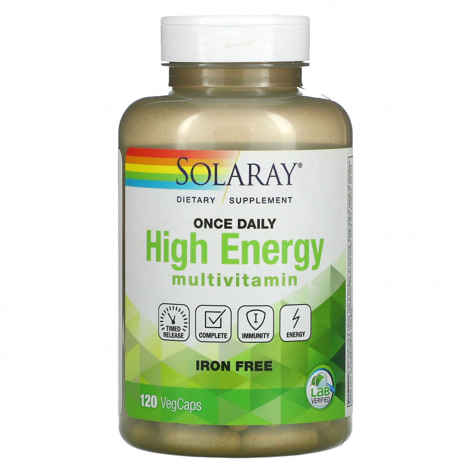  Solaray, Once Daily High Energy, Multi-Vita-Min,  , 120   IHerb ()