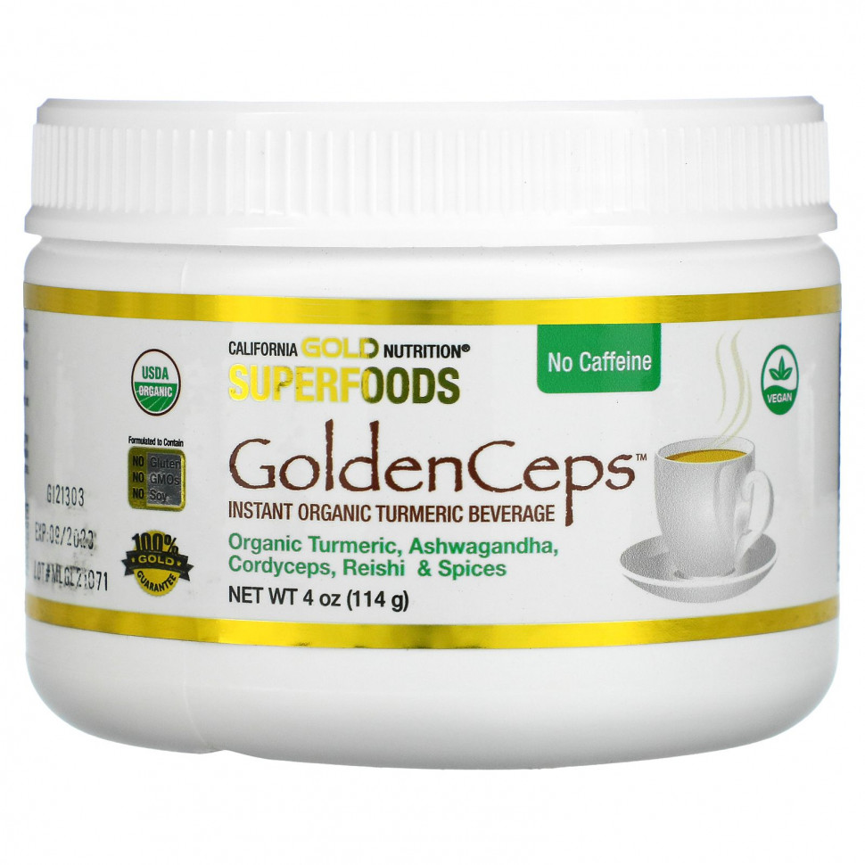   California Gold Nutrition, SUPERFOODS, GoldenCeps,    , 114  (4 )   -     , -,   
