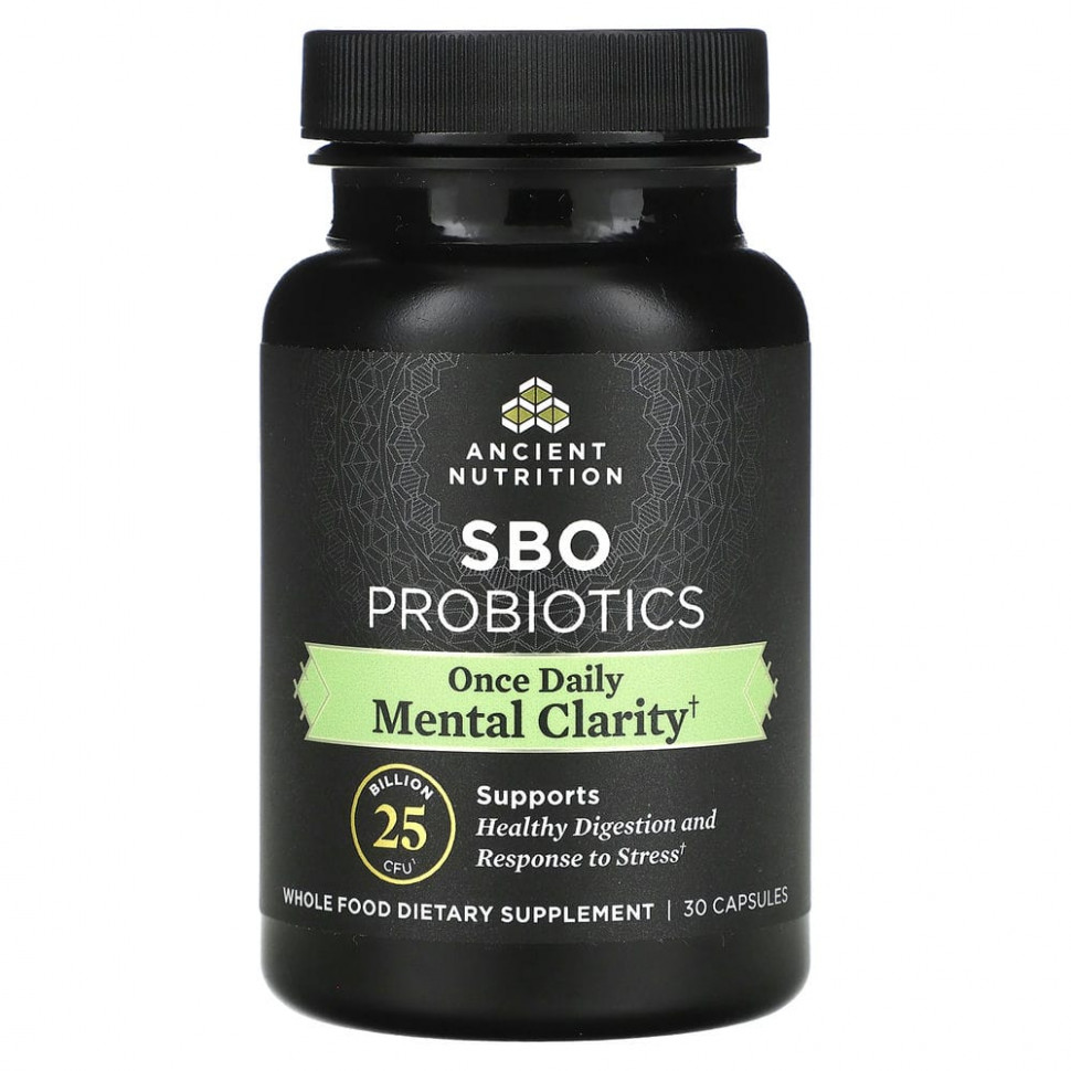  Dr. Axe / Ancient Nutrition, SBO Probiotics, Mental Clarity, 25  , 30   IHerb ()