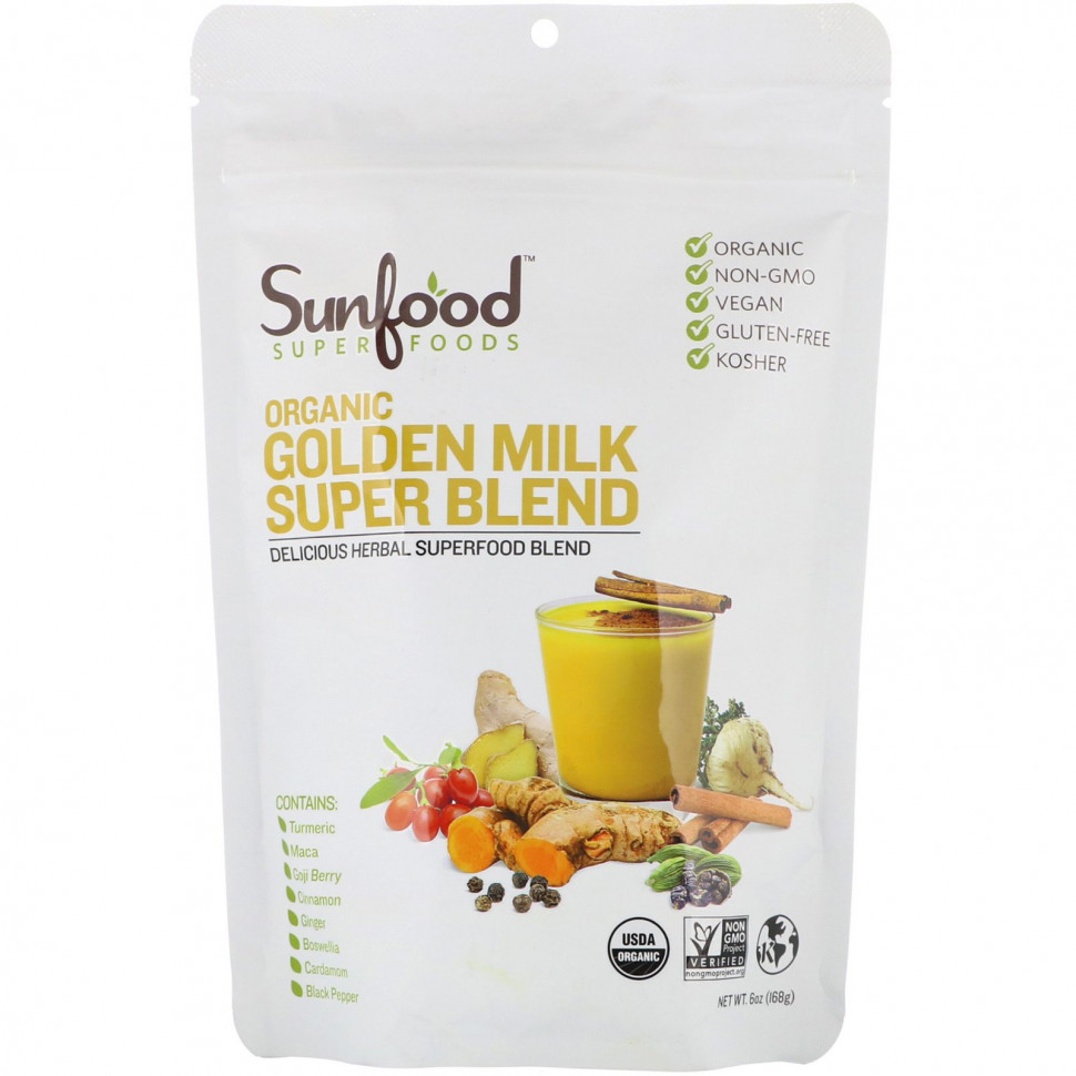   Sunfood,    Golden Milk Super Blend, 6  (168 )   -     , -  