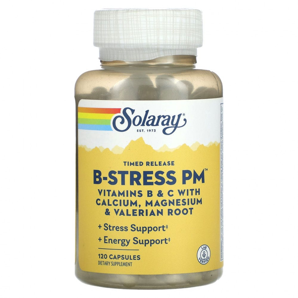   Solaray,  B-Stress PM   , 120    -     , -,   