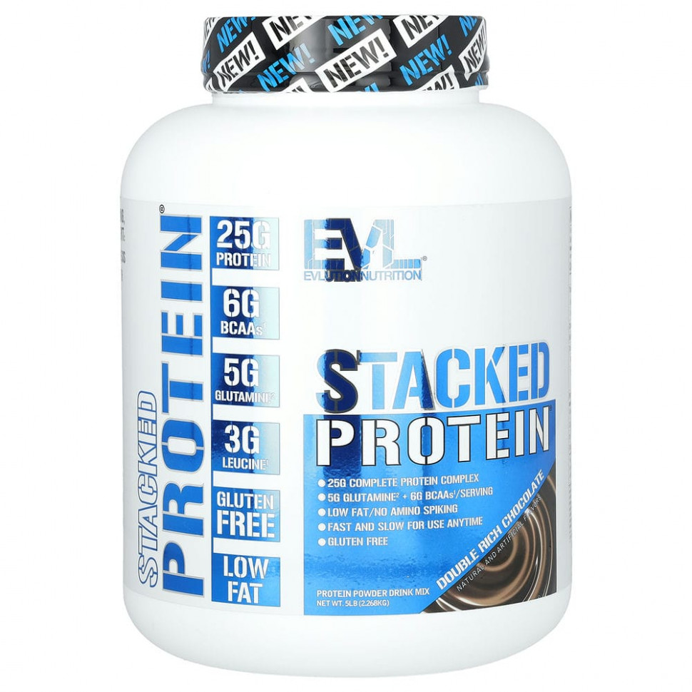   EVLution Nutrition, Stacked Protein,   , 2268  (5 )   -     , -  