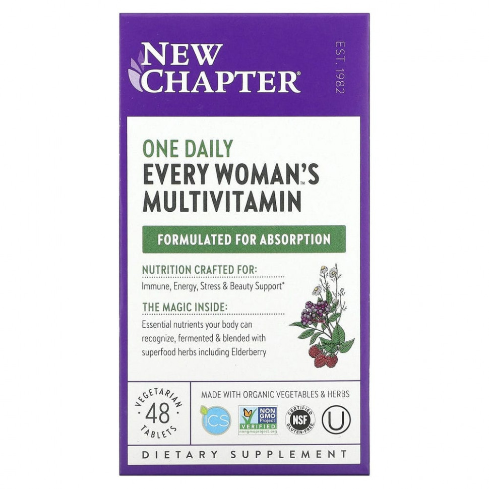   New Chapter,  Every Woman's One Daily Multi, 48    -     , -  