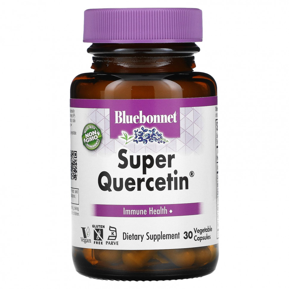   Bluebonnet Nutrition, Super Quercetin, Immune Health, 30 Vegetable Capsules   -     , -  