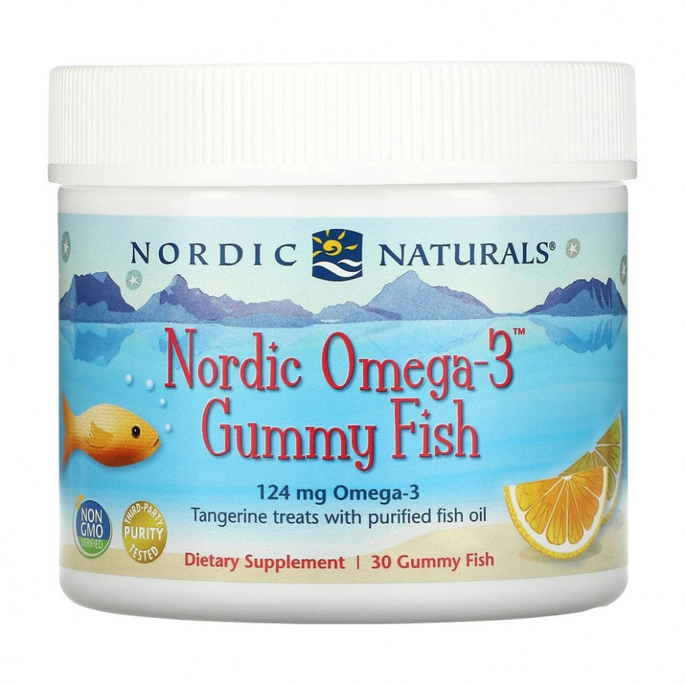   Nordic Naturals, Nordic Omega-3 Gummy Fish,  , 124 , 30        -     , -  