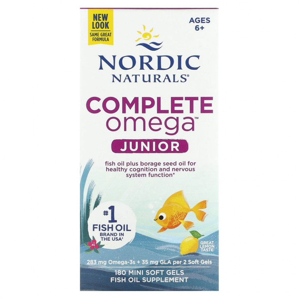   Nordic Naturals, Complete Omega Junior,    6  12 , , 180 -   -     , -  