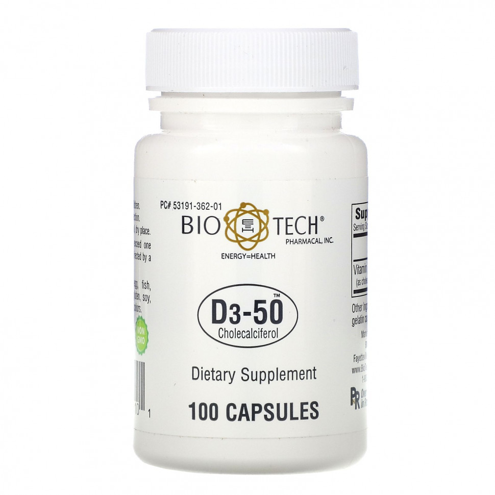  Bio Tech Pharmacal, D3-50, , 100   IHerb ()