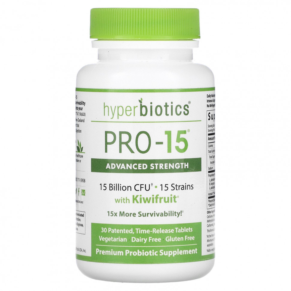   Hyperbiotics, PRO-15 , 15  , 30       -     , -  