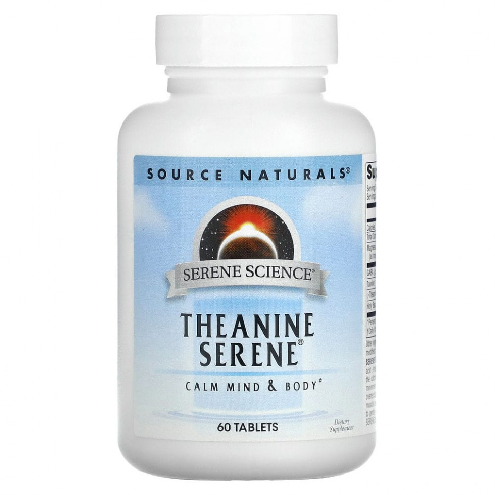   Source Naturals, Serene Science, Theanine Serene, 60 Tablets   -     , -  