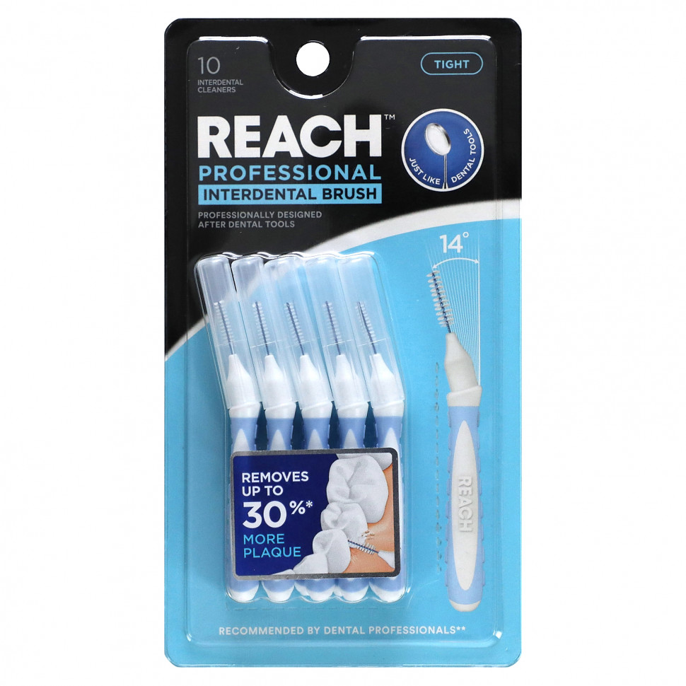   Reach, Professional Interdental Brush, Tight, 10 Interdental Cleaners   -     , -  