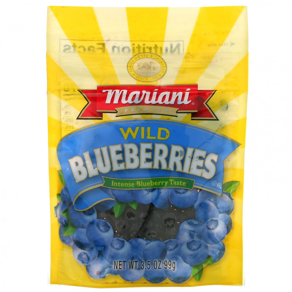   Mariani Dried Fruit, Premium, Wild Blueberries, 3.5 oz (99 g)   -     , -  