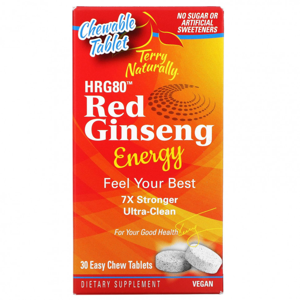   Terry Naturally, HRG80 Red Ginseng Energy, 30     -     , -  