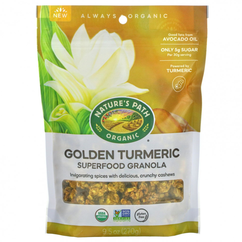   Nature's Path, Golden Turmeric Superfood Granola, 270  (9,5 )   -     , -,   