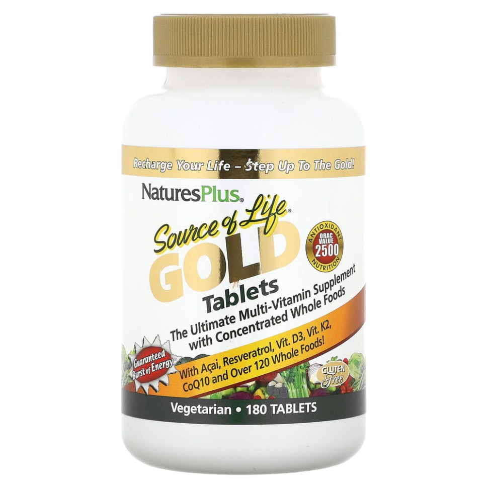  NaturesPlus, Source Of Life Gold Tablets,  , 180   IHerb ()