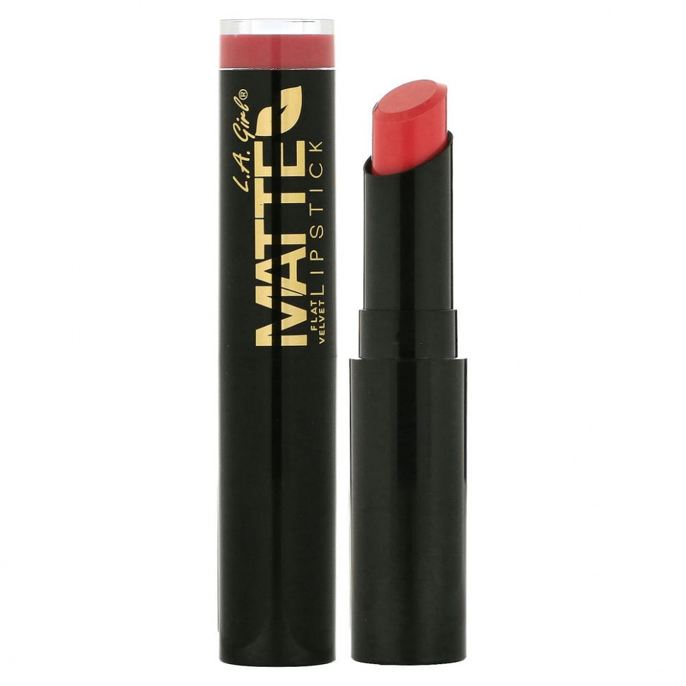  L.A. Girl,    Matte Flat Velvet Lipstick,  Hush, 3   IHerb ()