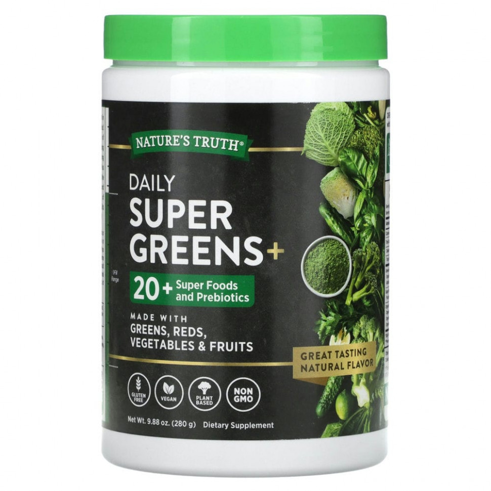   Nature's Truth, Daily Super Greens +, 280  (9,88 )   -     , -  