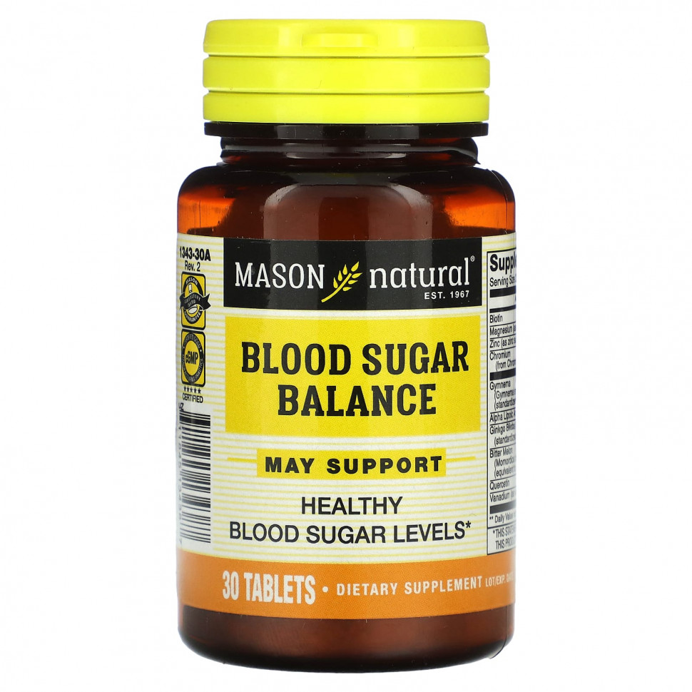   Mason Natural, Blood Sugar Balance, 30    -     , -  