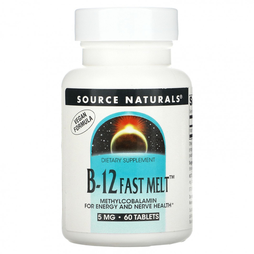   Source Naturals, B-12 Fast Melt, 5 , 60    -     , -  