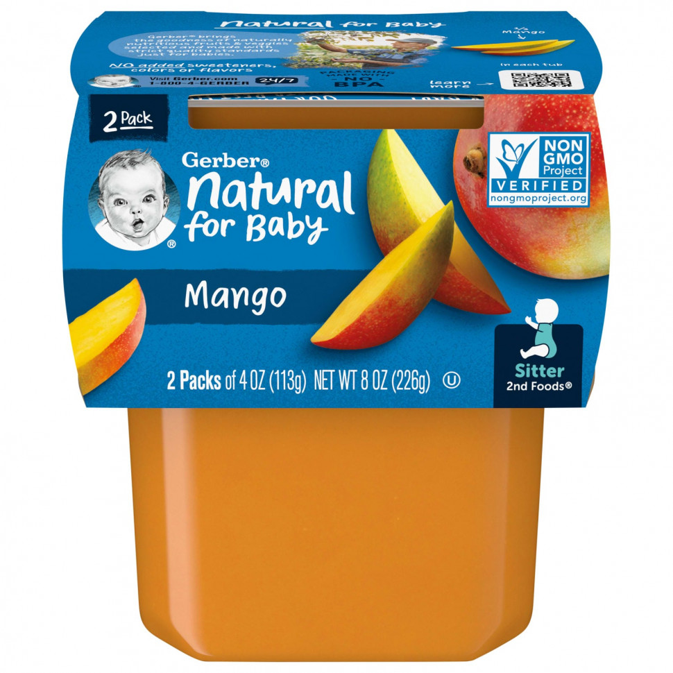   Gerber, Natural for Baby, 2nd Foods, , 2   113  (4 )   -     , -  