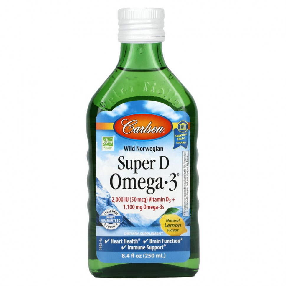   Carlson Labs, Norwegian Super D Omega-3    , 250  (8,4  )   -     , -  