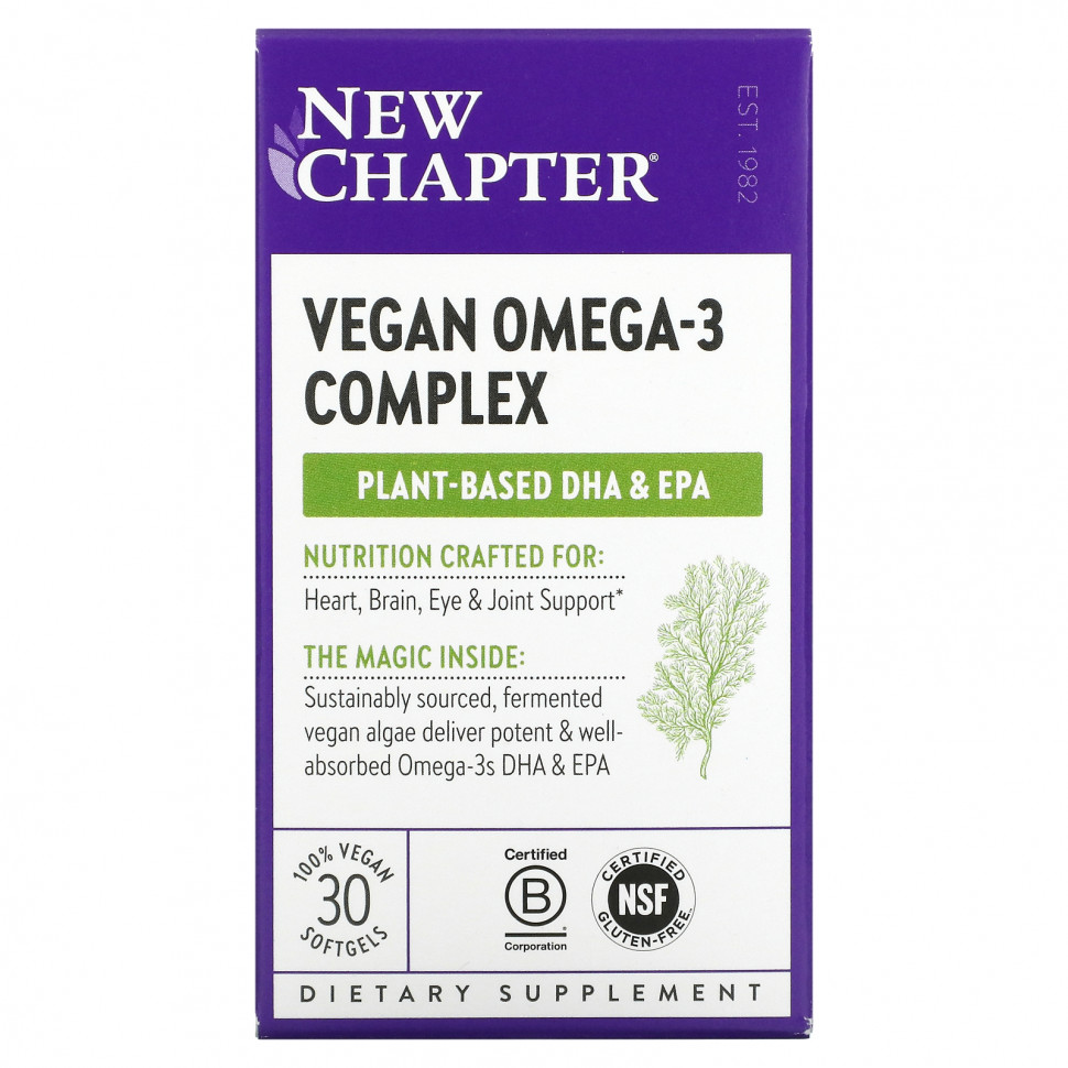   New Chapter, Vegan Omega-3, 30     -     , -  