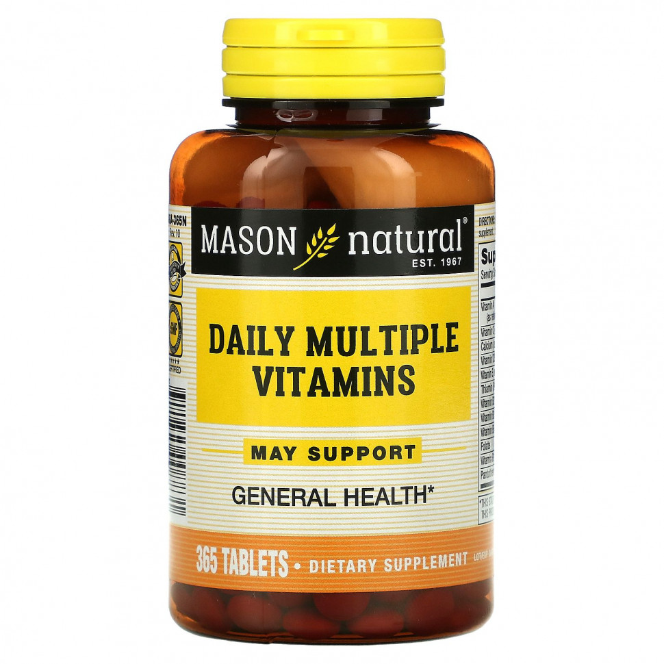   Mason Natural, Daily Multiple Vitamins, 365    -     , -,   