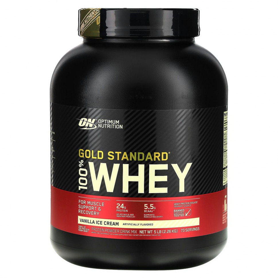  Optimum Nutrition, Gold Standard 100% Whey,     , 2,27  (5 )  IHerb ()