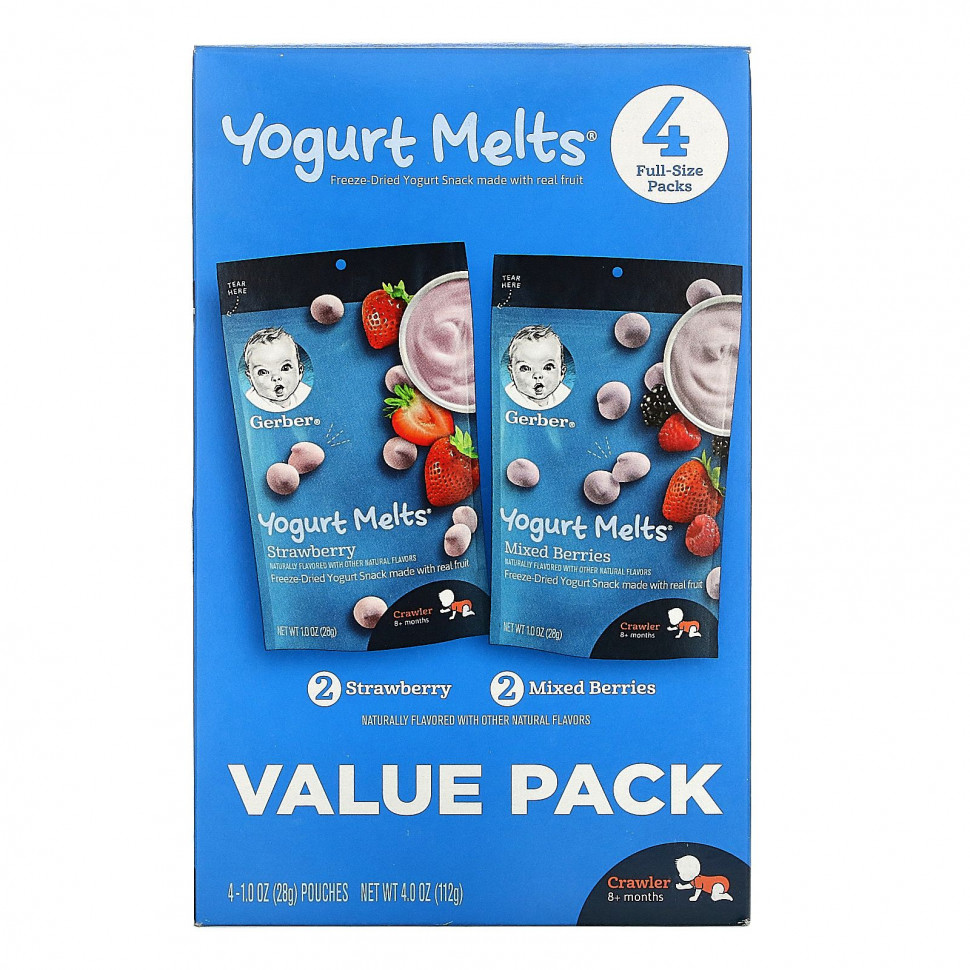   Gerber, Yogurt Melts,     8 ,    , 4   28  (1 )   -     , -,   