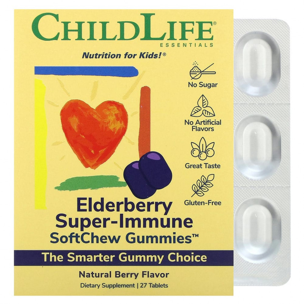   ChildLife, Elderberry Super-Immune SoftMelts,   , 27    -     , -  