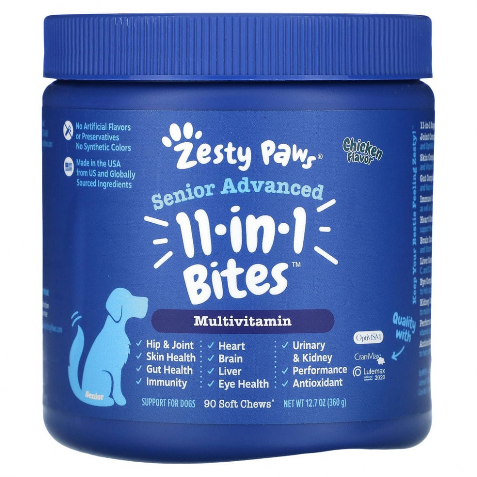   Zesty Paws, Advanced 11 in 1 Multifunctional Bites,     ,   , 90     -     , -,   