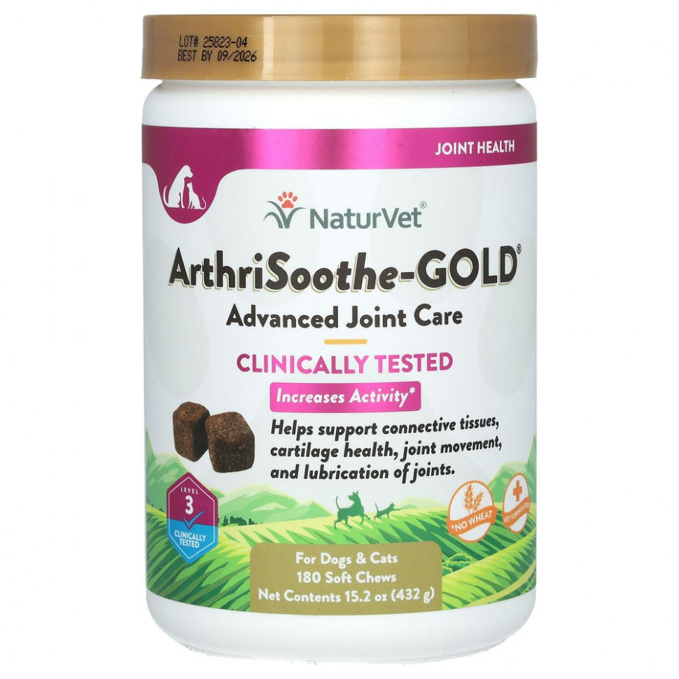   NaturVet, ArthriSoothe-GOLD,  ,  3, 180  , 15.2  (432 )   -     , -,   