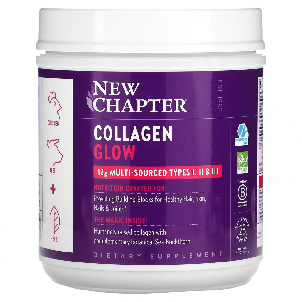   New Chapter, Collagen Glow,  , 345  (12,2 )   -     , -  