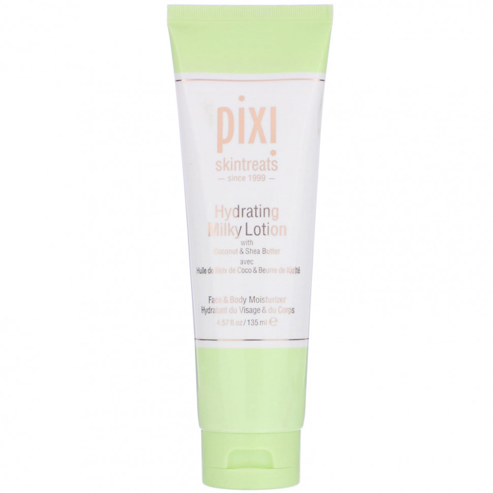   Pixi Beauty, Skintreats, Hydrating Milky Lotion, Face & Body Moisturizer, 4.57 fl oz (135 ml)   -     , -  