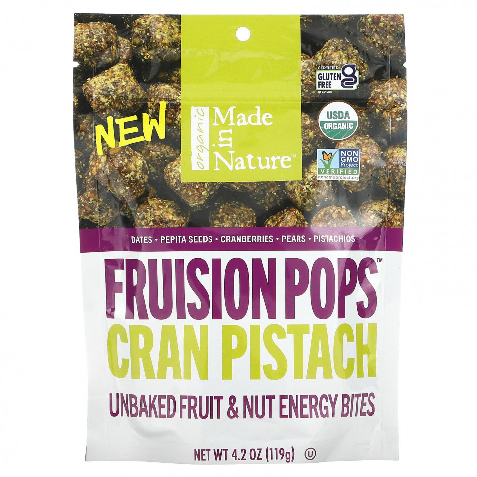   Made in Nature, Organic Fruision Pops, Cran Pistach,   ,  , 119 , 4,2 )   -     , -  