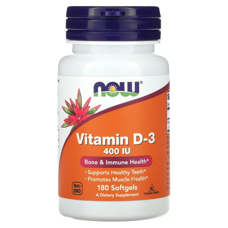  NOW Foods,  D3,  , 10  (400 ), 180    IHerb ()